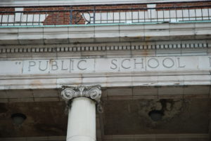 Public School Stone Column